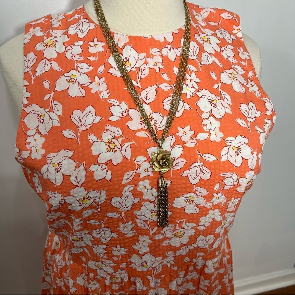 NWT Draper James Peach Sleeveless Cottagecore High/Low Maxi Dress - XXL - Picture 5 of 15